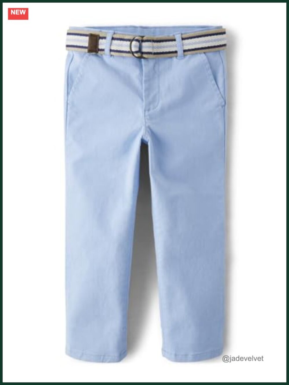 Boys Toddler Belted Chino Pants Cotton Spandex